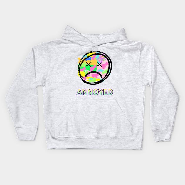 ANNOYED,displeased look Kids Hoodie by zzzozzo